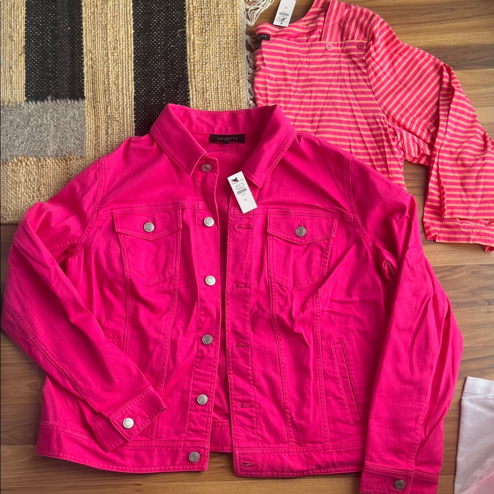 Talbots Fuchsia  Jean Jacket
